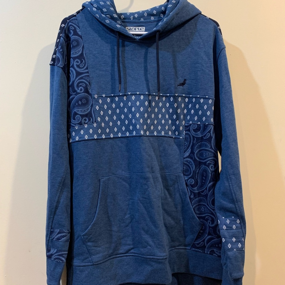 STAPLE world renown pigeon brand blue hoodie